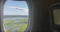 view out airplane window