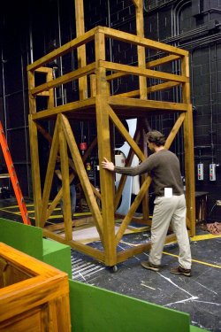 Photo of set construction