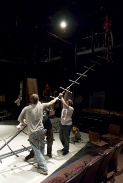 Photo of set construction