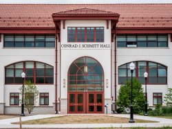 Conrad J. Schmitt Hall building on the MSU campus