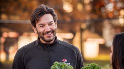President Koppell at the community garden