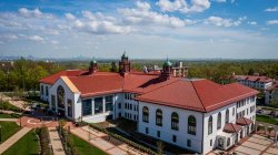 aerial view of Cole Hall