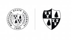 The university seal and the shield on its own