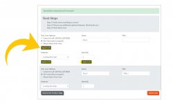 Screenshot of data processing options