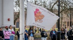 Montclair State University's Women's History Month flag.
