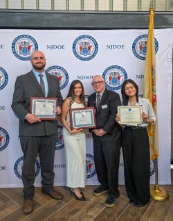 Left to right: Andrew Bishop, Jayda Dizon, and Michelle Guerra pictured with their awards