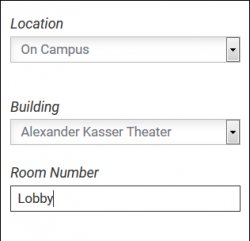 on-campus location interface