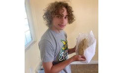 photo of student Dan Minion holding a burrito