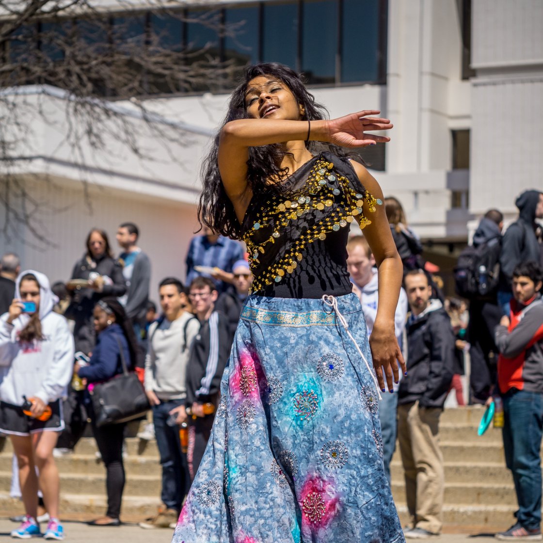 Female student at Worlds Fair Day.