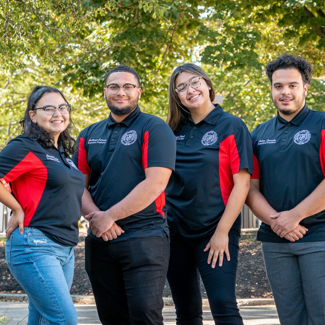 Four students on the SGA executive board.