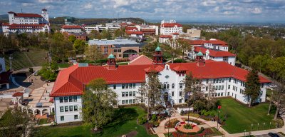 Ariel view of Montclair Campus building.