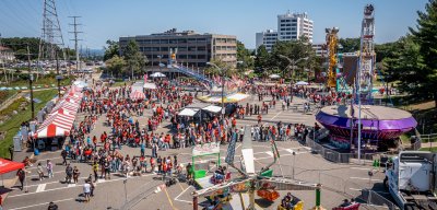 Aerial view of carnival