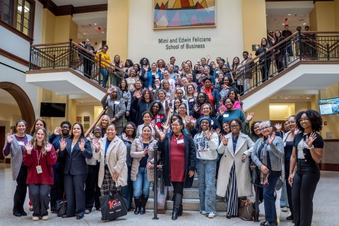 A group photo of some of the conference attendees.