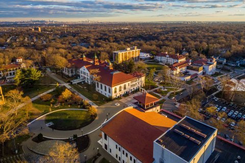 Aerial view of campus