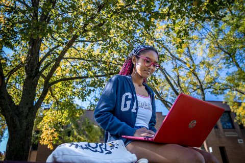student studying at Montclair State University