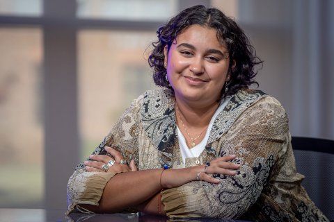Dani Mazariegos with her hands crossed.