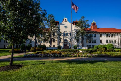 A photo of Cole Hall at Montclair State University.