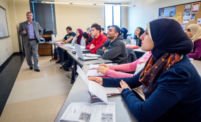 Students in class.