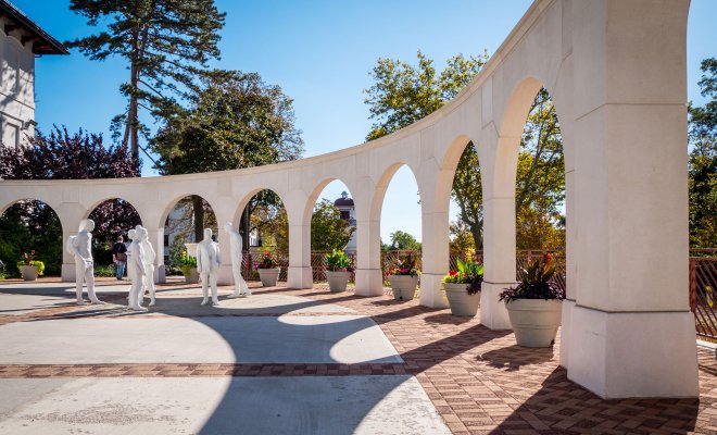 Sculptures on Montclair campus