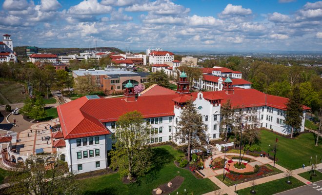 Aerial photo of campus