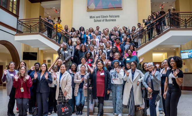 A group photo of some of the conference attendees.