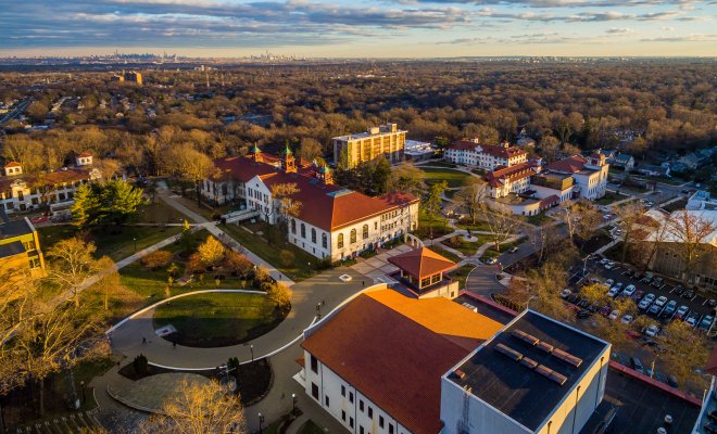 Aerial view of campus