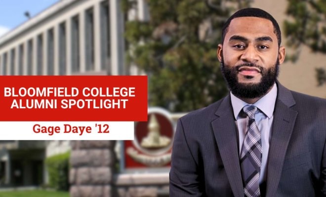 Gage Daye on Bloomfield College campus.