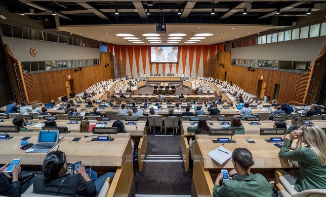UN event auditorium.