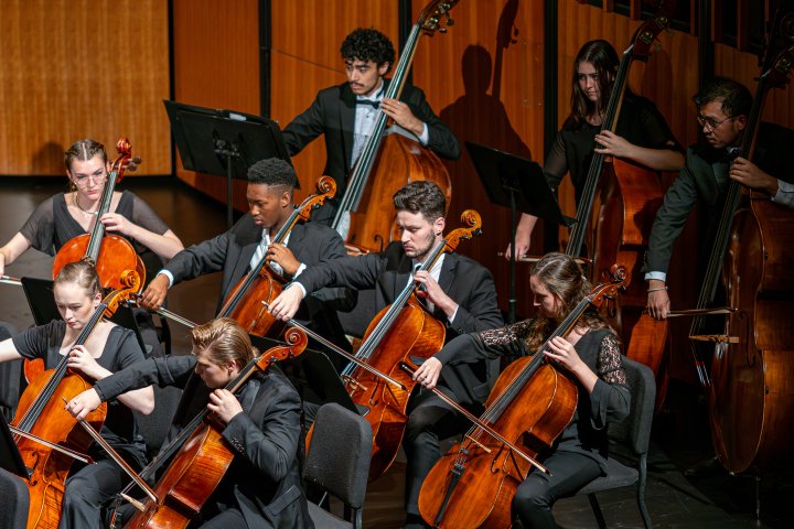 University Symphony Orchestra on stage