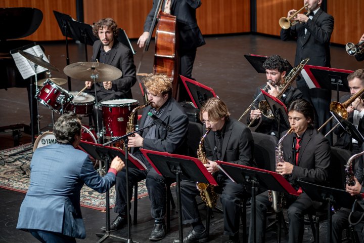 University Jazz Ensemble performing on stage