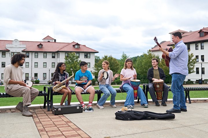 Music Therapy student with Professor