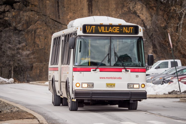 Shuttle on Montclair Campus.