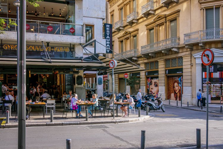 view of street in Greece