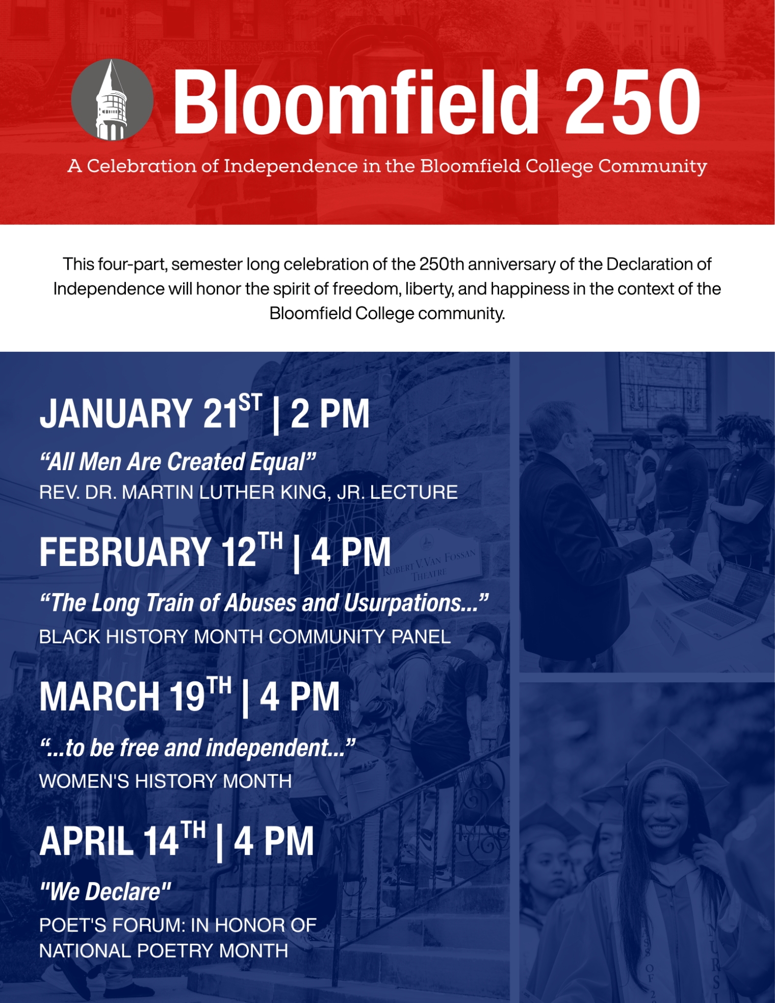 Infographic on the 250th anniversary of Bloomfield.