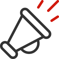 Line art of a megaphone