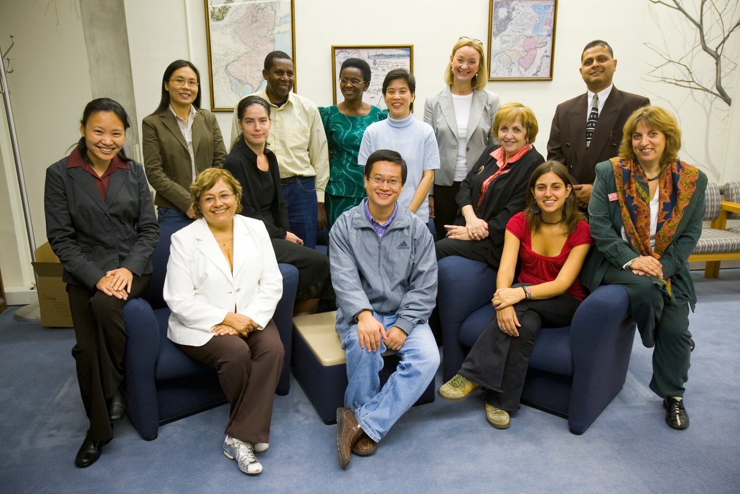 A group of international visiting scholars.