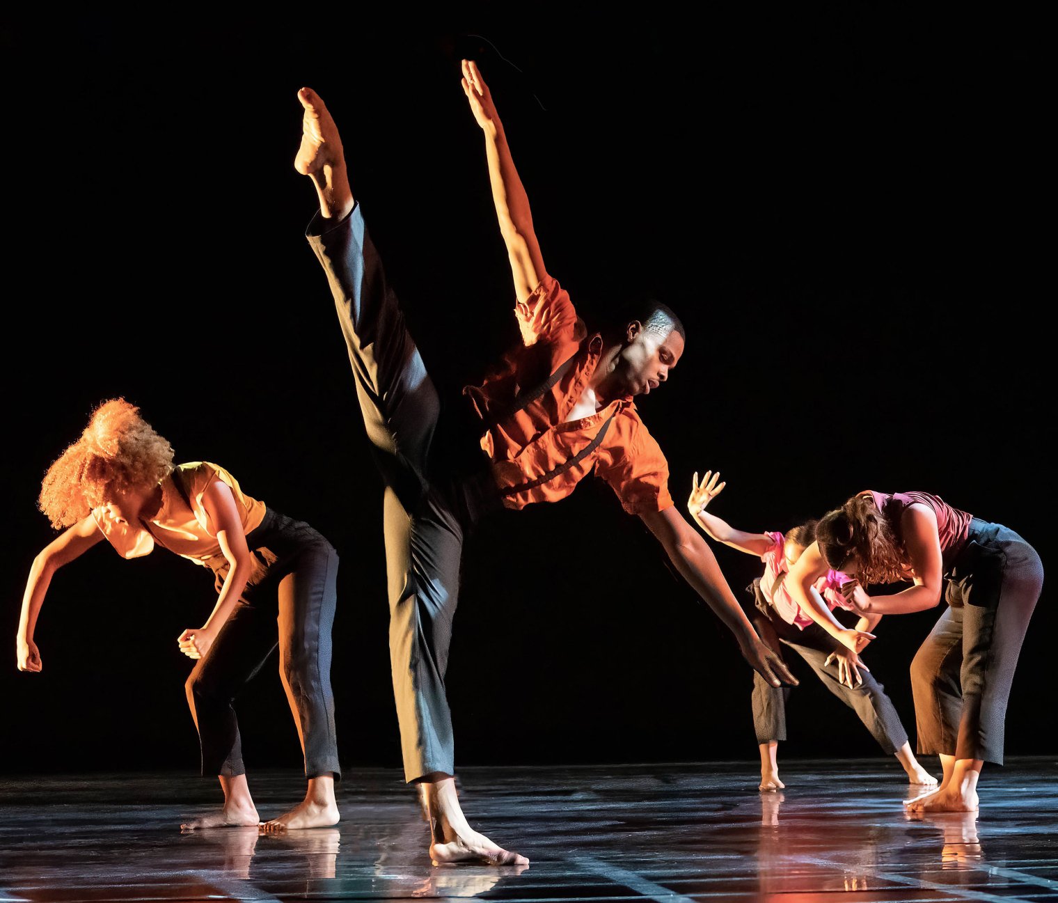 male dancer performing on stage