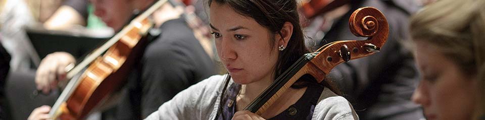 Photo of student playing the cello