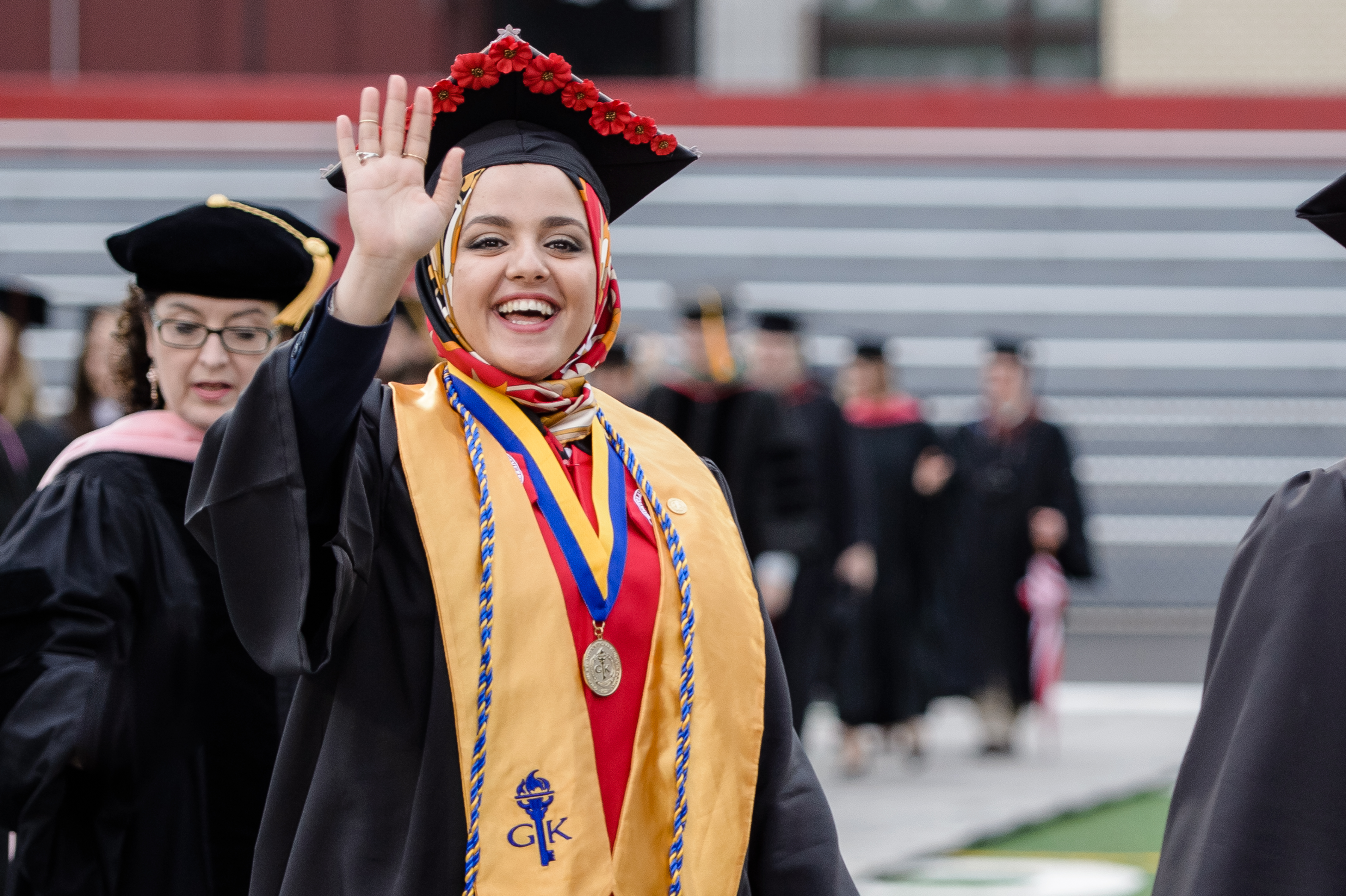 Reem Abrahem delivered the Senior Address at the 2016 College of the Arts Convocation.