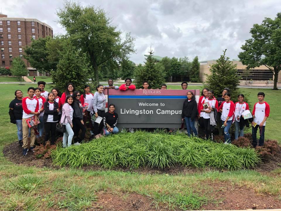 Upward Bound group photo at Rutgers University