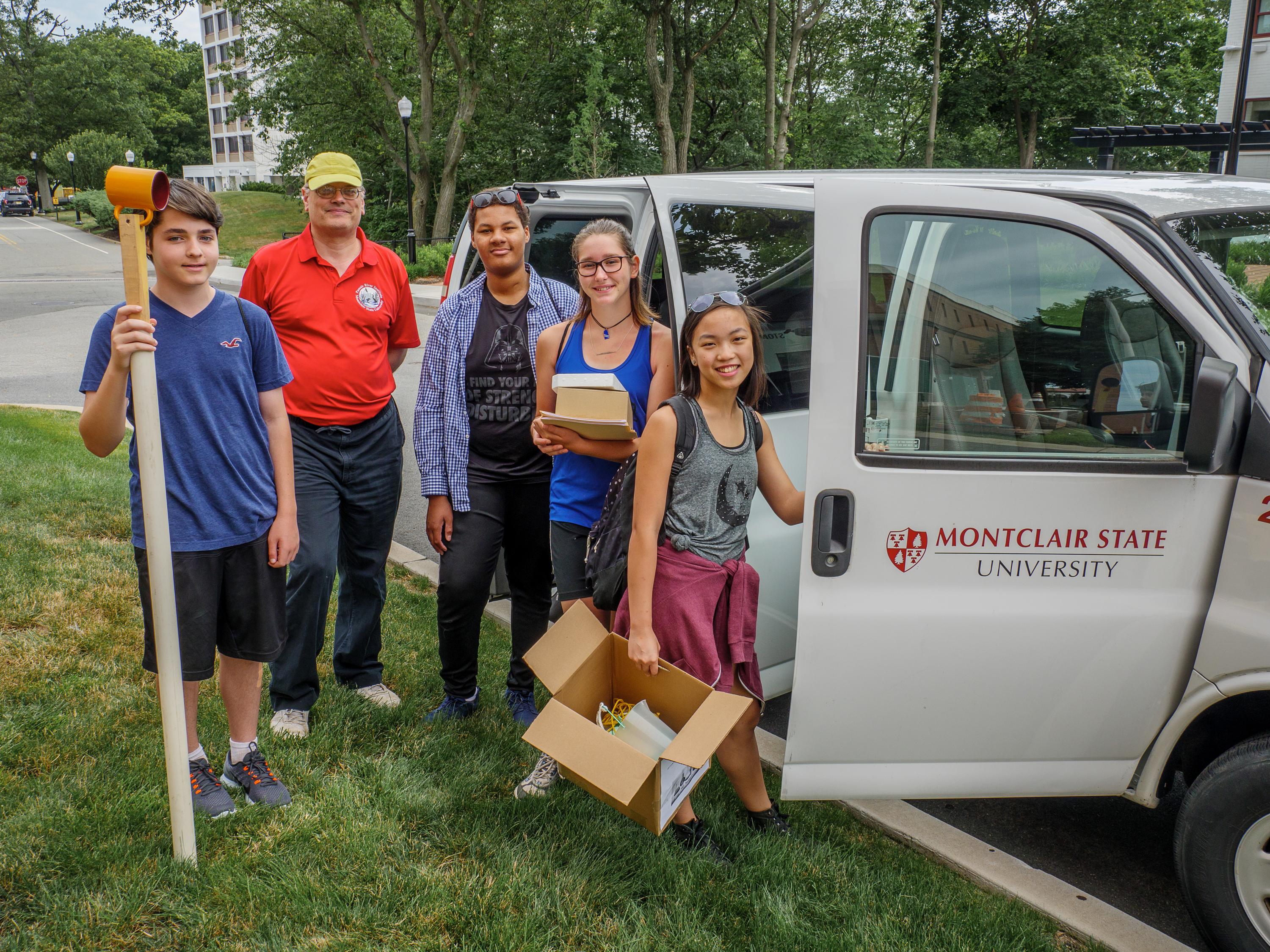 Weston students doing field research with Dr. Kevin Olsen
